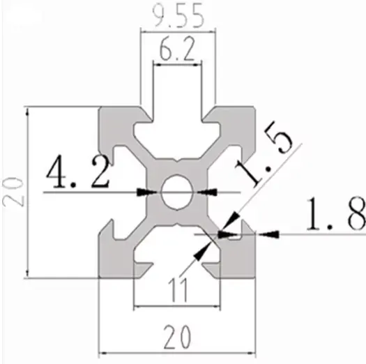 2020 V-Slot Aluminum Profile Extrusion- Black-1.webp