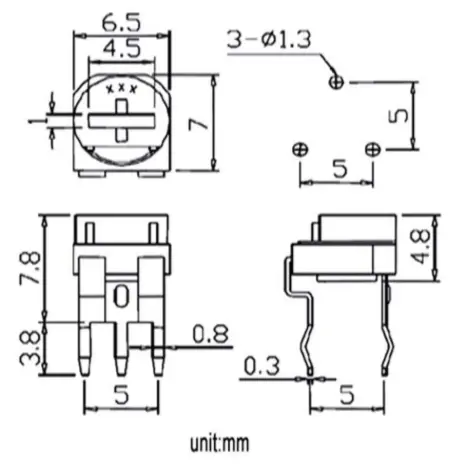 10k Ohm Trimmer Pot, Top Adjust-3.webp