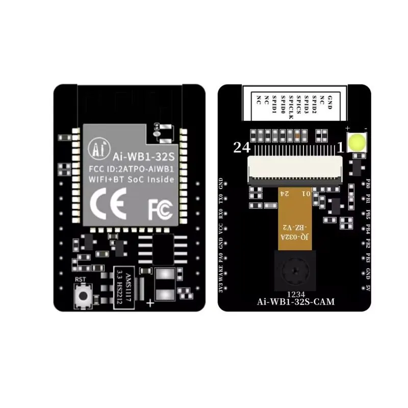 Ai Thinker ESP32-CAM Development Board (Ai-WB1-32S) – with GC032A Camera Module