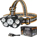 USB Rechargeable LED Headlamp – 5 LEDs, 4 Lighting Modes