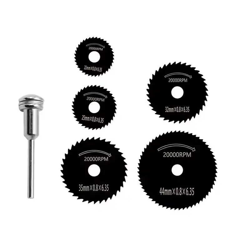 HSS Circular Saw Black Blades For Any Drill 6 PCS 