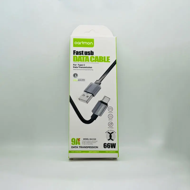 Oarimon OA-C110 USB-A to Type-C USB Fast Data Cable 66W 9A 90cm 