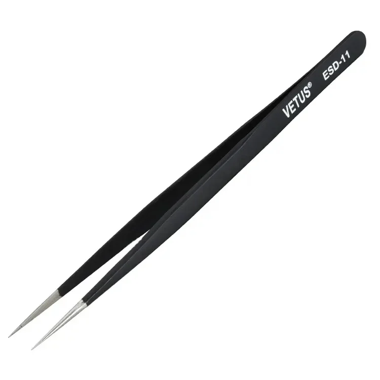 Stainless Steel Anti-Static Tweezers Straight 