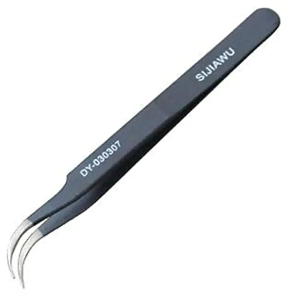 Stainless Steel Anti-Static Tweezers Angled 