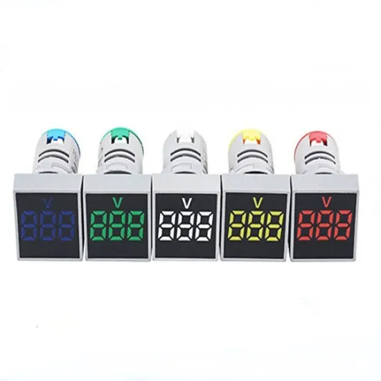AD22-22VMS Square Shape Indicator Light Voltmeter 