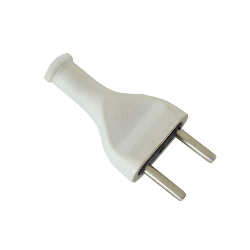 Male Rubber Electrical Plug Connector 5A 220V 2 Pin