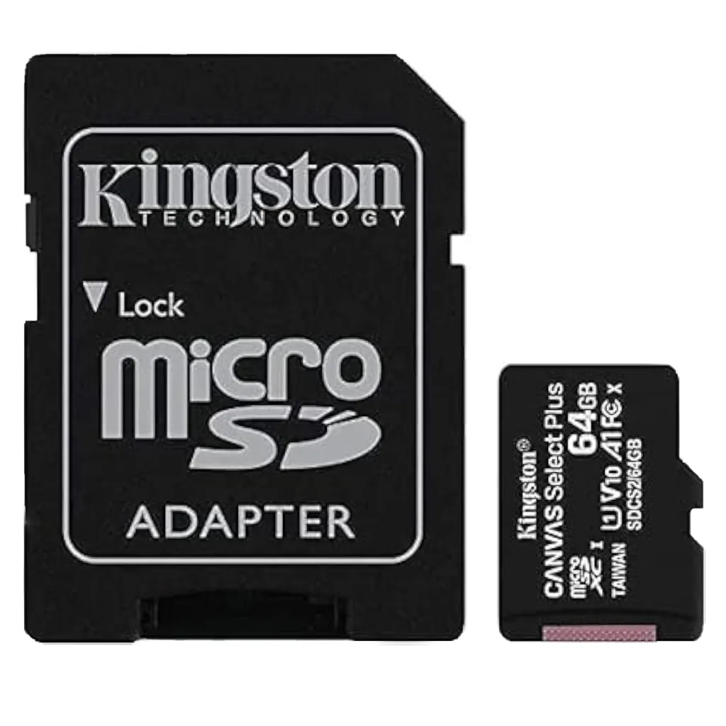 Micro SD 64GB Loaded Raspbian OS for Raspberry PI 5 With Adapter