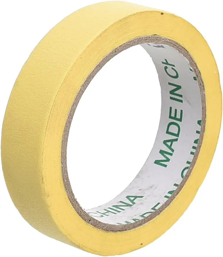 Yellow tape (Generic Yellow Adhesive Tape, 2.5cm*00m, Painted Surfaces Material, Decorative Use)