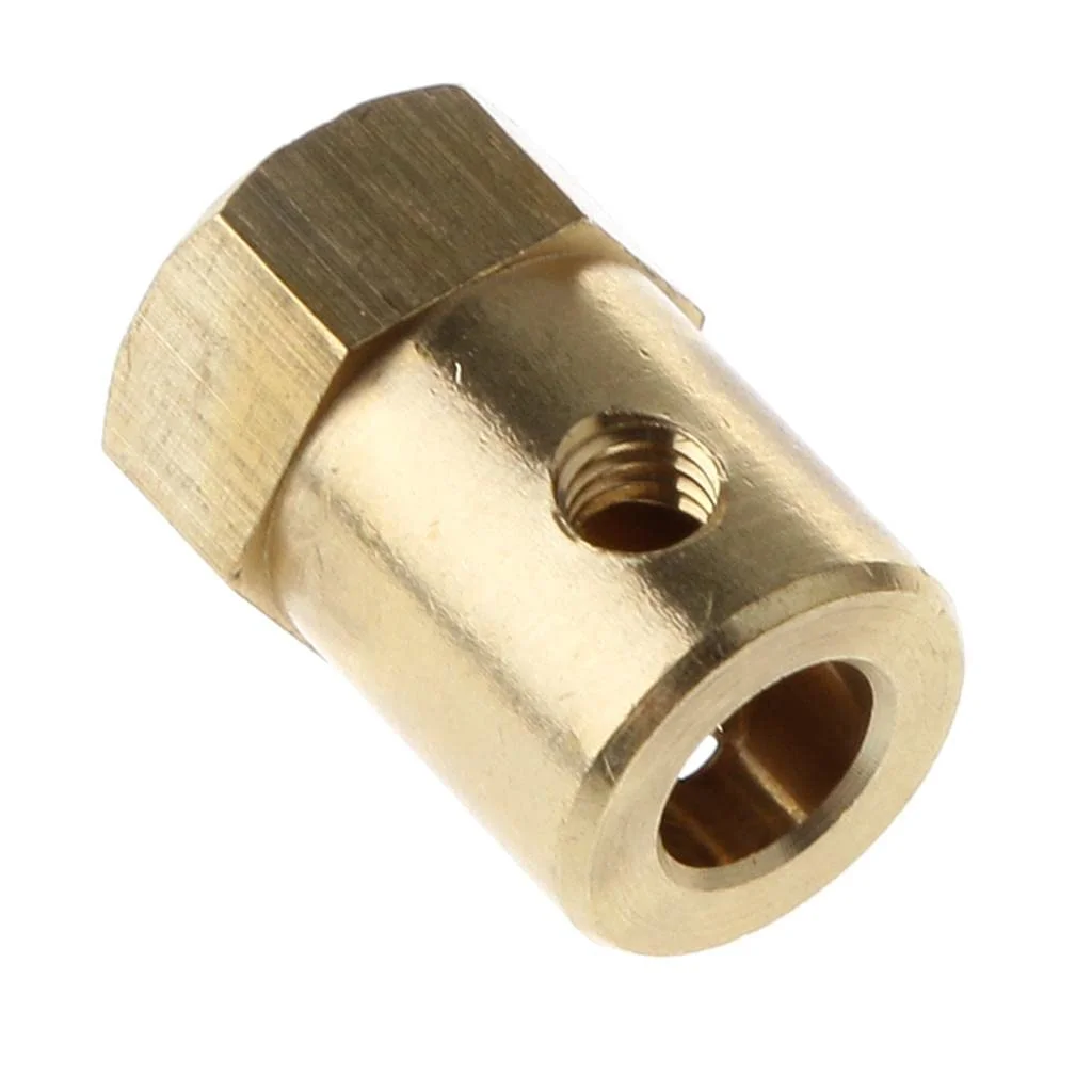 6mm Brass Hex Coupling - Short