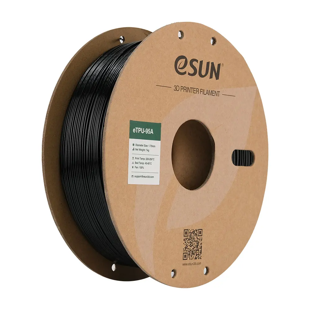 eSUN Black eTPU-95A Filament, 1.75mm, 1kg/Roll