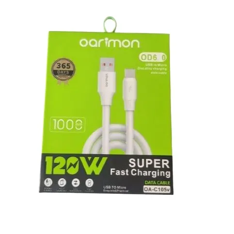 Oarimon OA-C105V USB-A to Micro USB Fast Data Cable 120W 6A 1meter