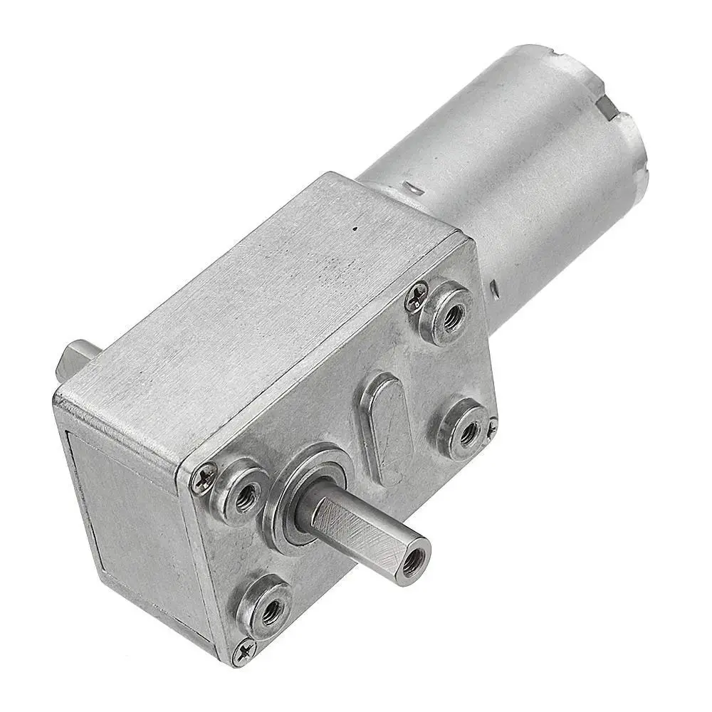 JGY-370-1285 Miniature Worm Gear Motor 12V 97RPM 13Kg.cm with Motor Bracket