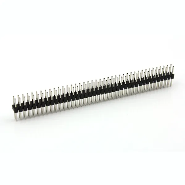 Pin Header Male Double Row (2.54mm) 2X40 Straight, Black