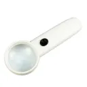 MG6B-3 5X Handheld Magnifier Glass 50mm With 2 LED Flashlight