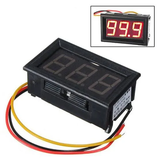 [g14] Digital Voltmeter Display 0.56 Inch Red LED 3 Wire (0-100VDC ) (Red)