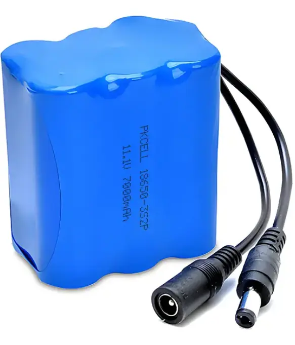 Rechargeable 12V Li-ion Battery Pack with BMS - 18650 3S-2P 5100mAh (EVE Cells)