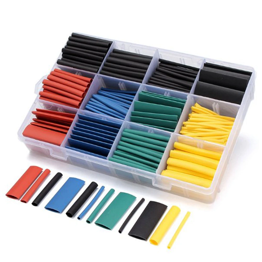 Heat Shrink Tubing 10cm 2:1 Mixed Sizes and Colors (Pack of 164)