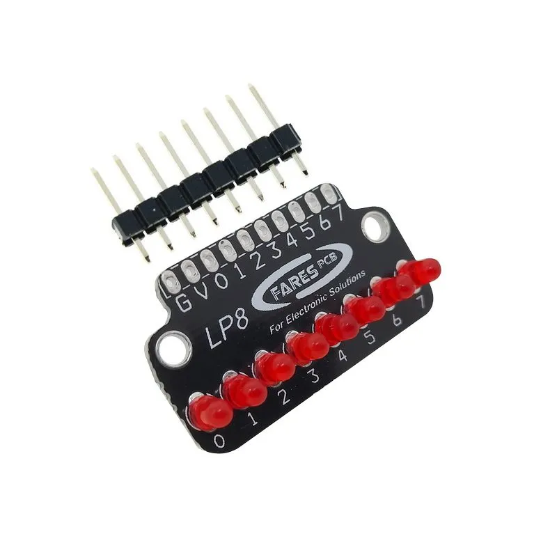 LP8 8-bit Active High Red LED Display Module