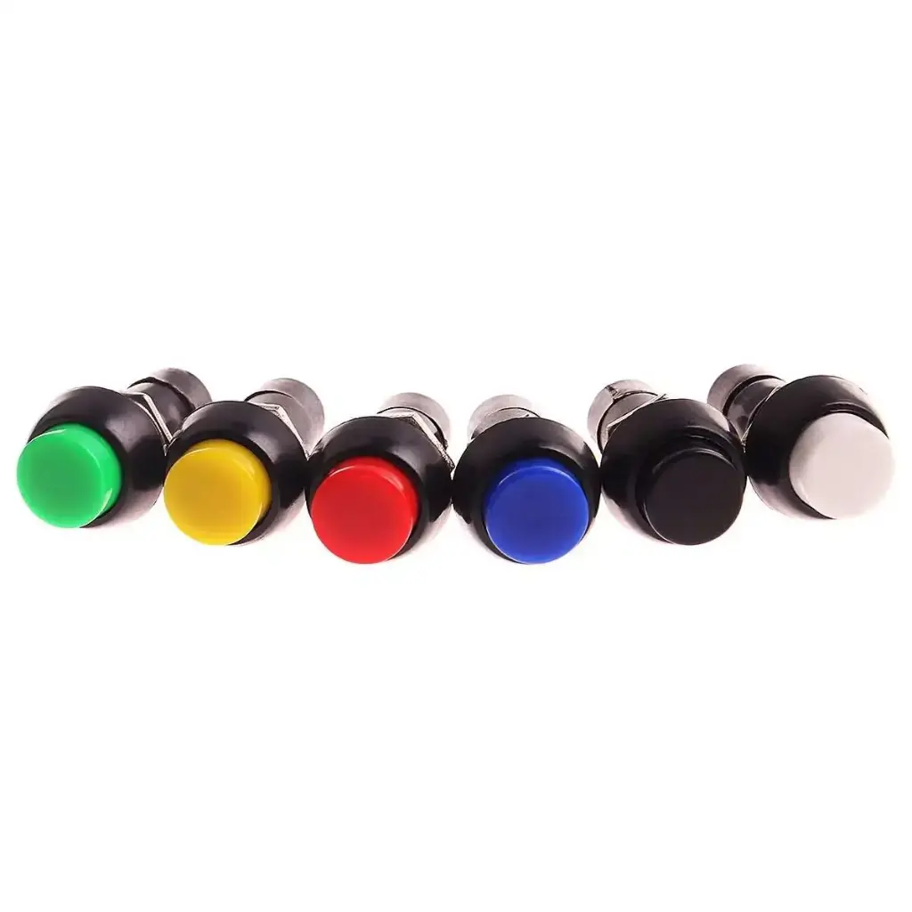 Plastic Push Switch On/Off Self-Lock 12mm 2pin