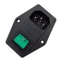 AC Power Plug Female With Fuse Compartment And ON/OFF Switch 250VAC 10A (Version 2) 