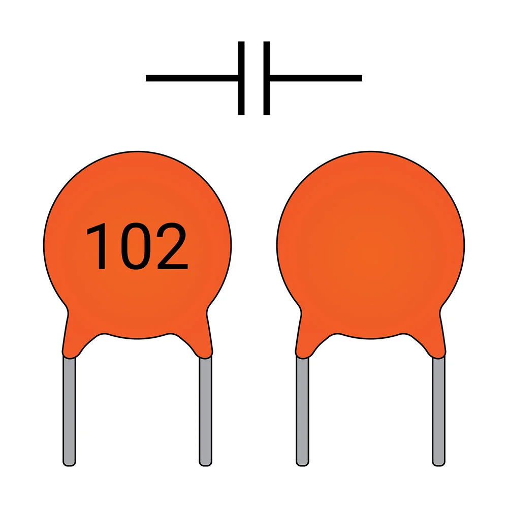 Ceramic Capacitor 0.001uF 50v (1nf 50v - code PF102) 