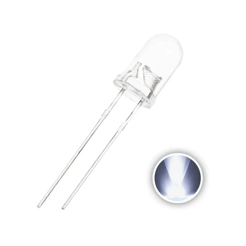 LED 5mm Transparent White color