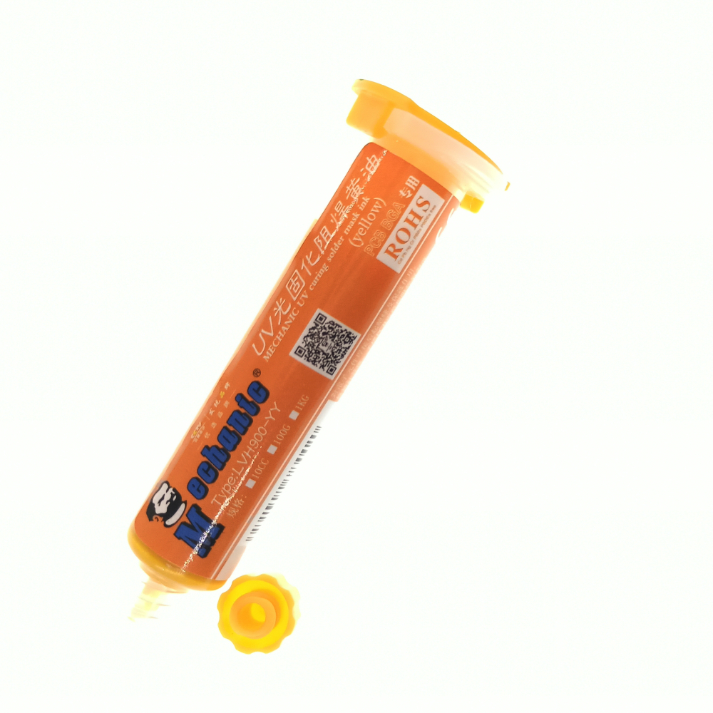 YELLOW UV Curable Solder Mask 10ML Mechanic GY-UVH900 