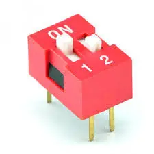 2 Way DIP Switch, SPST, 2.54mm Pitch 