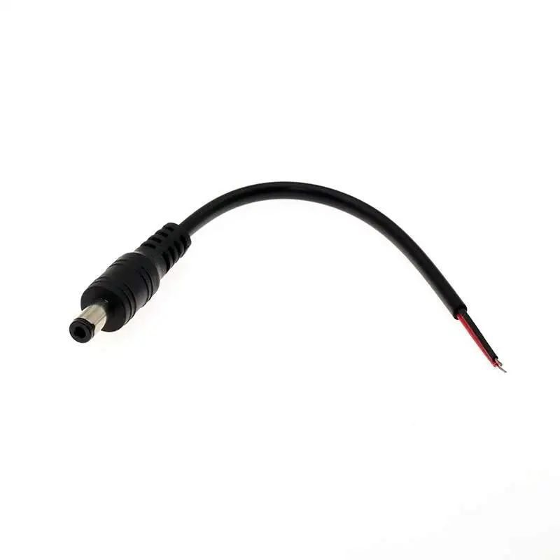 DC Jack Male Power Connector With 26AWG Wire 5.5mm×2.1mm 