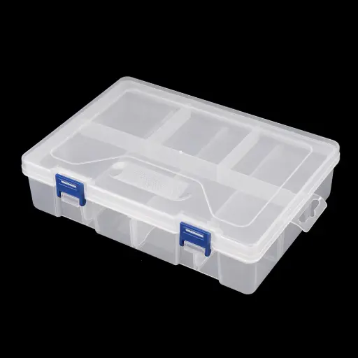 Clear Plastic Box Double Layer 230mmX160mmX60mm 