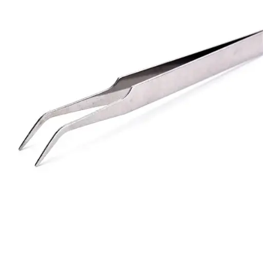 Precision Stainless Steel Tweezers Angled 