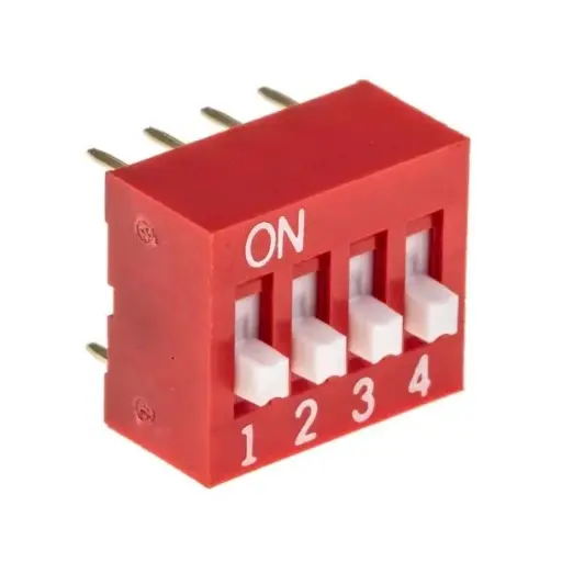 [e11] 4 Way DIP Switch, SPST, 2.54mm Pitch 