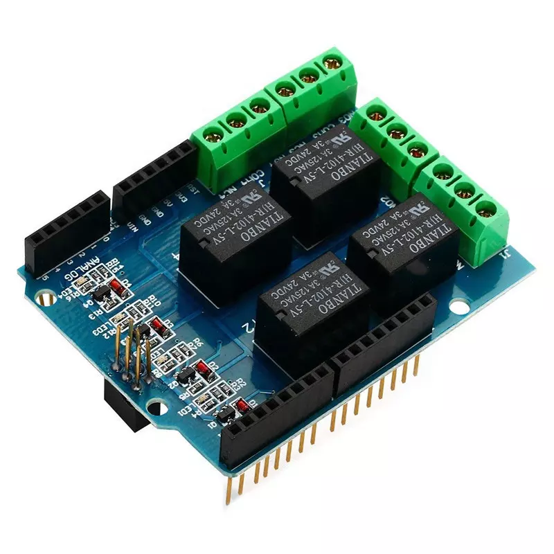 4-Channel Relay Shield for Arduino – Module Control Board | RoboNest