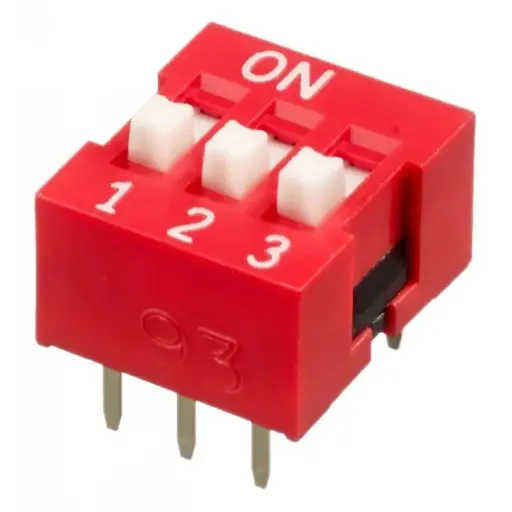 [e10.3] 3 Way DIP Switch, SPST, 2.54mm Pitch  