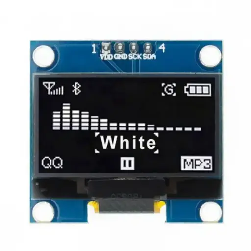 [F9.3] OLED Display I2C 4 Pin 0.96″ – White Characters