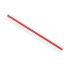 [d23] Pin Header Male (2.54mm) 1X40 Straight, Red 