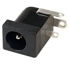 [d25] PCB Mount DC Power Socket 2.1mm Right Angle 1A  