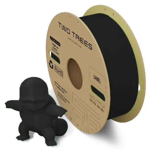TWOTREES BLACK PLA 3D Filament, 1.75mm, 1kg/Roll 