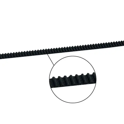 [m8] Gt2 Open Belt 6mm Wide PU with steel core 1 Meter, Black 