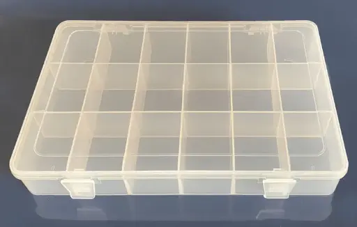 Plastic Storage Box, 18 Compartments 210x110x33mm 