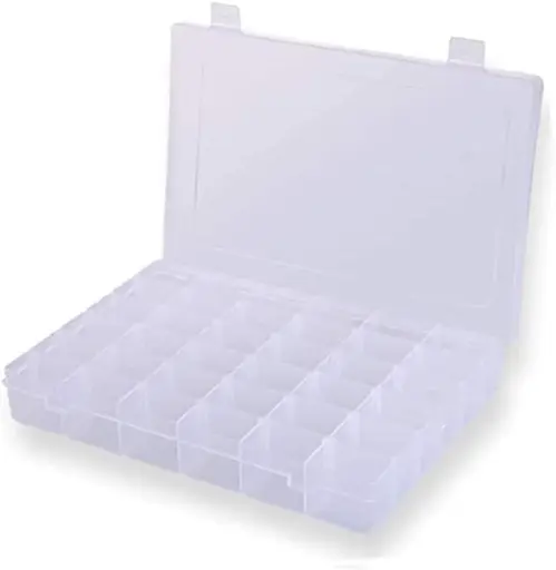 Plastic Storage Box, 36 Compartments, 272x175x42mm 