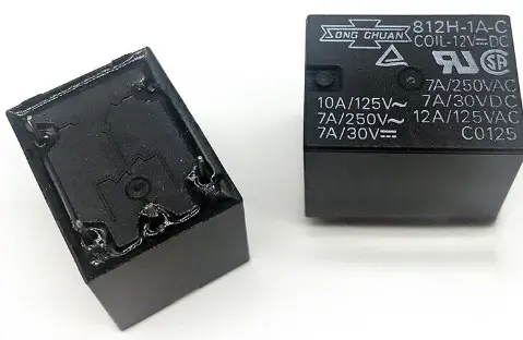 [LL6.2] 812H-1C-S Power Relay 12VDC SPDT Non Latching 7A 250VAC/30VDC 5 Pin